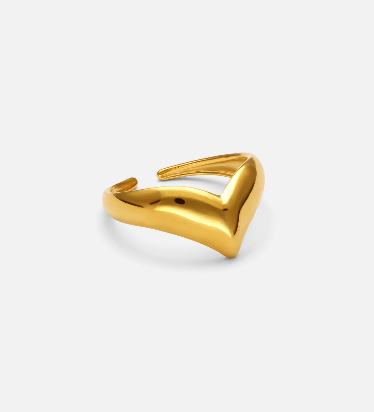 Bold Chevron Ring in 18k Gold Plating - Ash & Harry