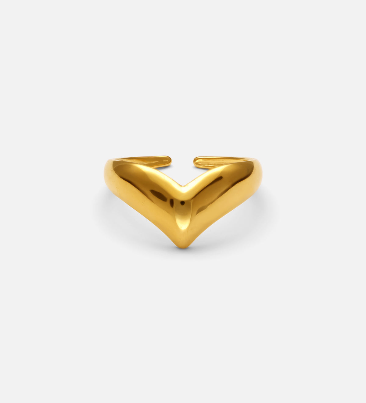 Bold Chevron Ring in 18k Gold Plating - Ash & Harry