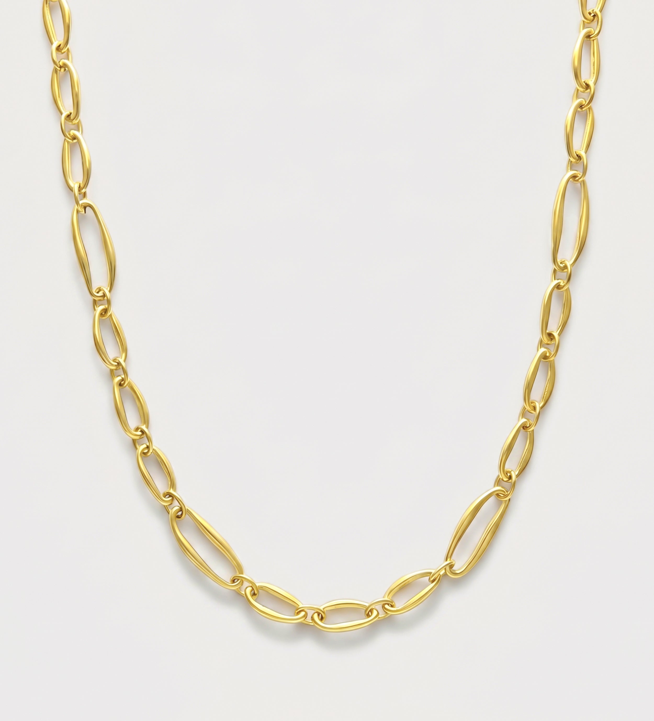 Bold Paperclip Link Necklace in Gold - Ash & Harry