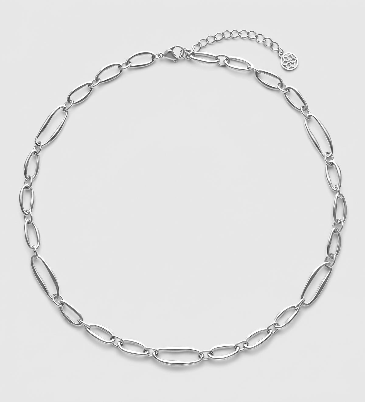 Bold Paperclip Link Necklace in Silver - Ash & Harry