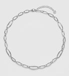 Bold Paperclip Link Necklace in Silver - Ash & Harry