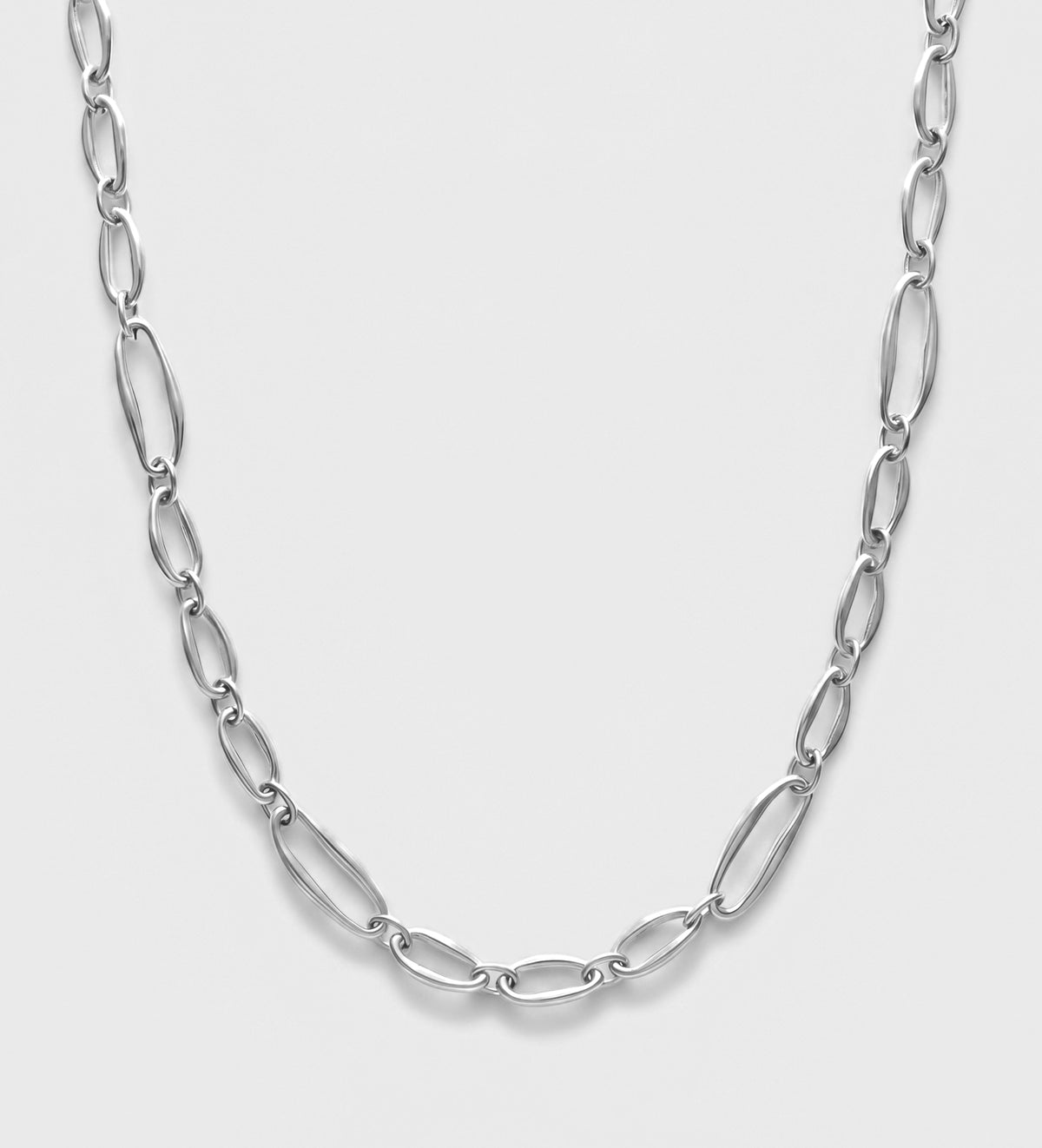 Bold Paperclip Link Necklace in Silver - Ash & Harry