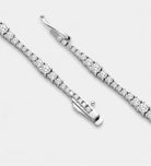 Cascade Wavy Tennis Bracelet in Rhodium Plating on 925 Silver - Ash & Harry