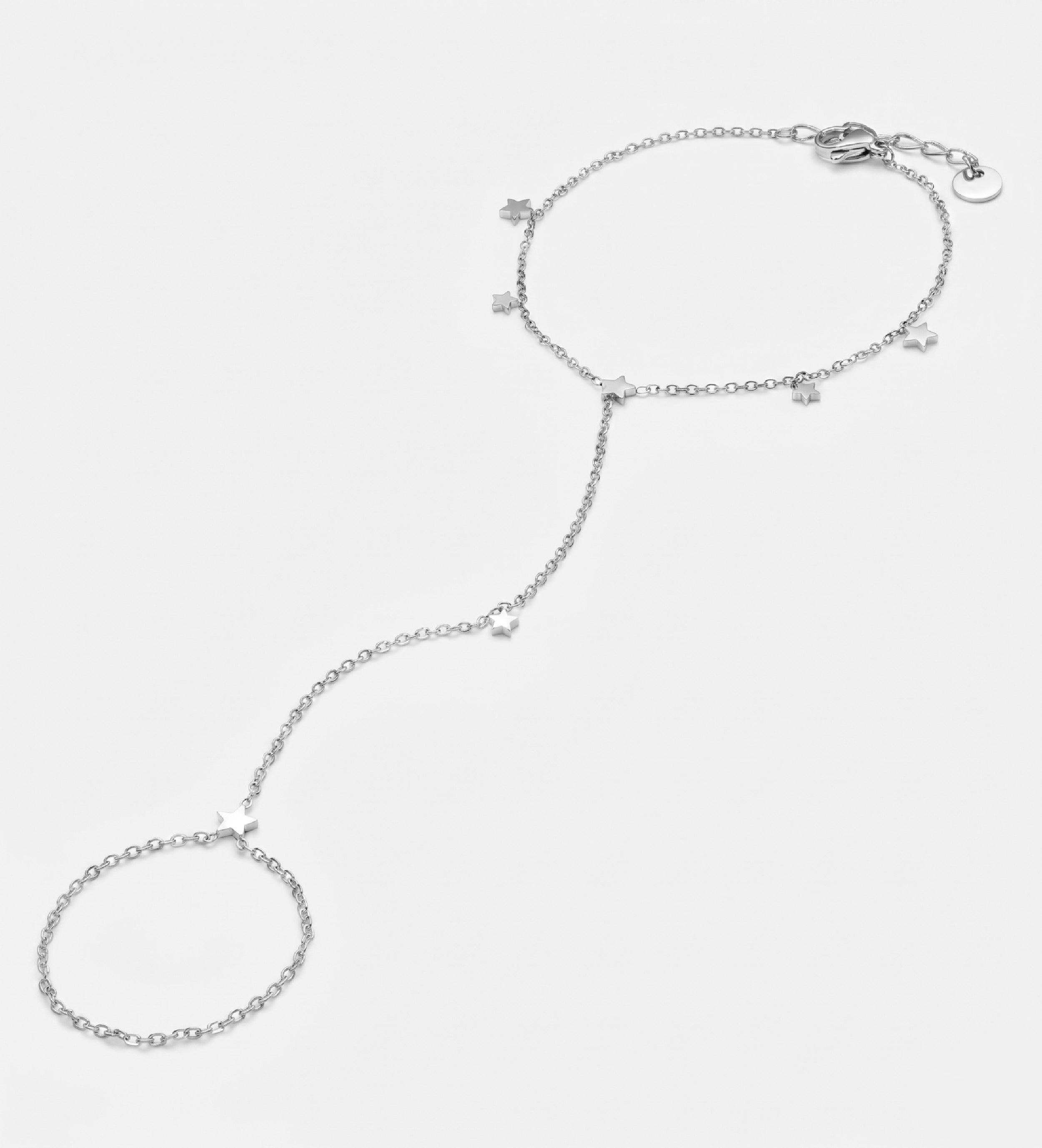 Celeste Starline Hand Chain in Silver - Ash & Harry
