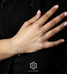 Celeste Starline Hand Chain in Silver - Ash & Harry