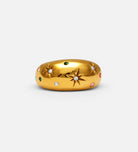 Celestial Starburst Dome Ring