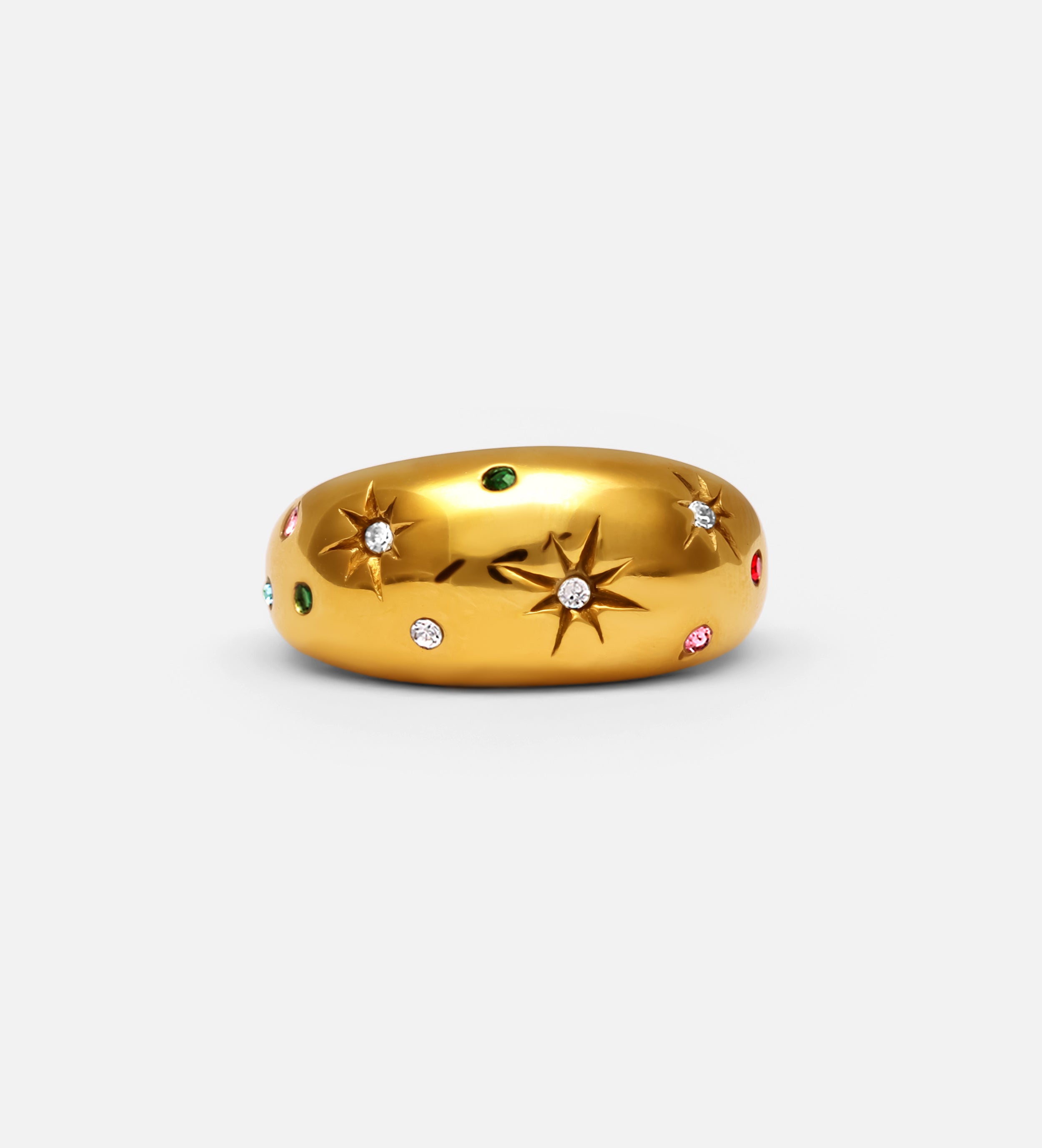 Celestial Starburst Dome Ring