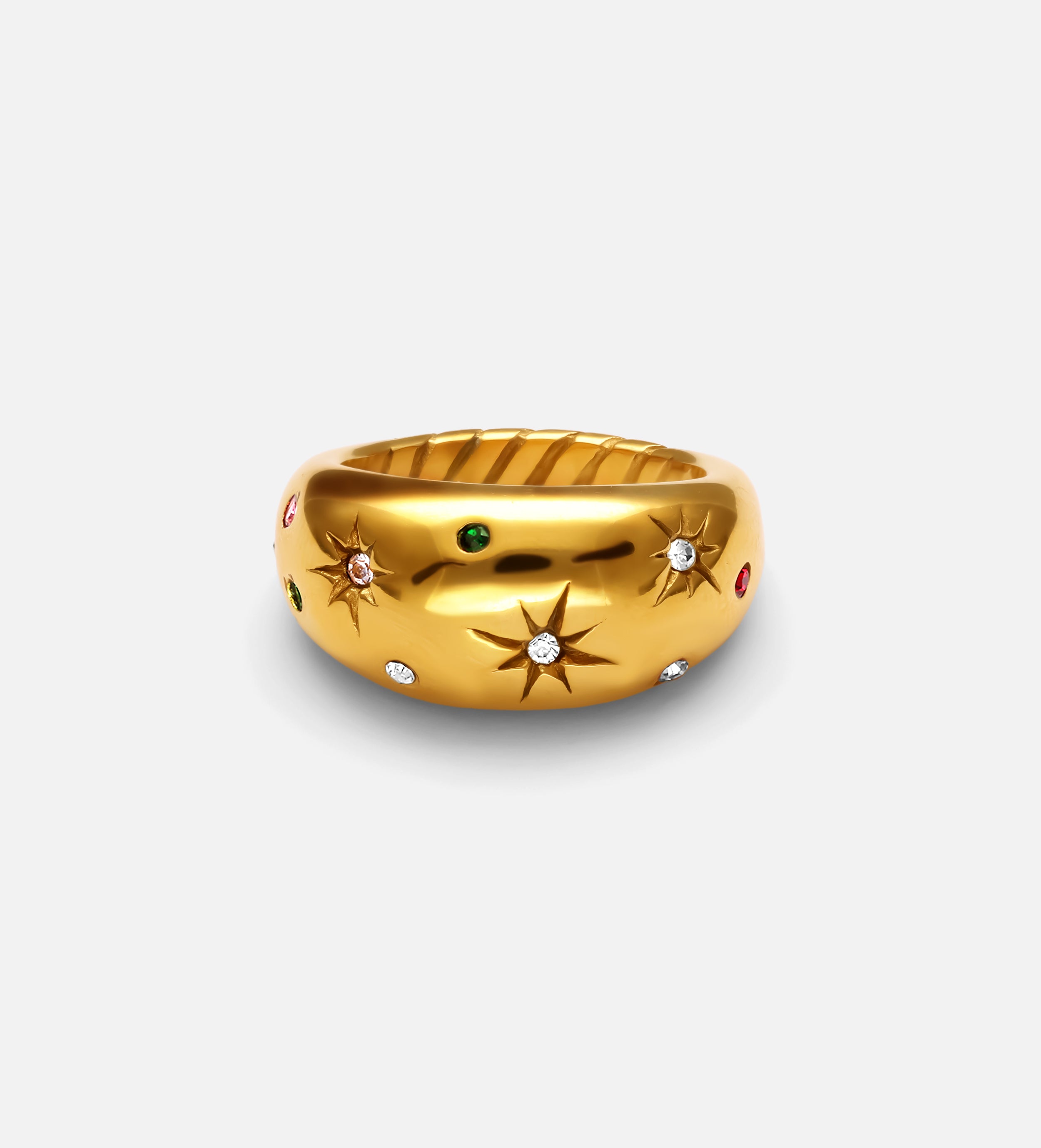 Celestial Starburst Dome Ring