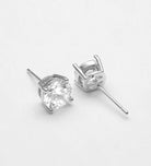 Classic Round Solitaire Studs With High Quality Simulated Diamond - Ash & Harry
