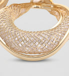 Crushed Ice Halo Drop Earrings in Gold - Ash & Harry