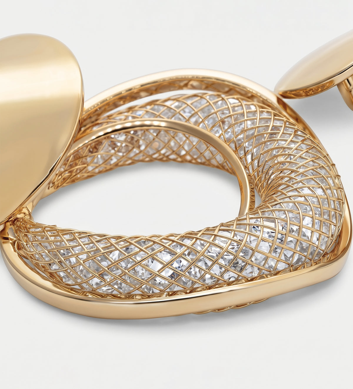 Crushed Ice Halo Drop Earrings in Gold - Ash & Harry