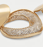 Crushed Ice Halo Drop Earrings in Gold - Ash & Harry