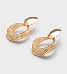 Crushed Ice Halo Drop Earrings in Gold - Ash & Harry