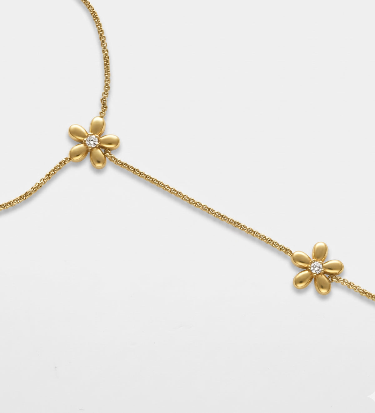 Daisy Link Hand Chain in Gold With High Quality Simulated Diamonds - Ash & Harry