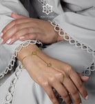 Daisy Link Hand Chain in Gold With High Quality Simulated Diamonds - Ash & Harry