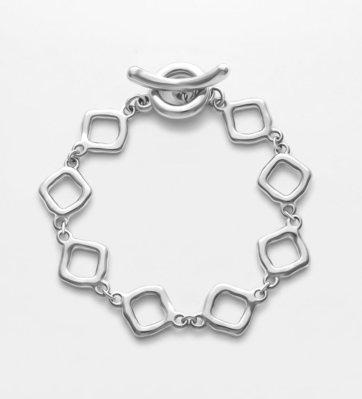 Diamond Everlink Bracelet in Silver - Ash & Harry
