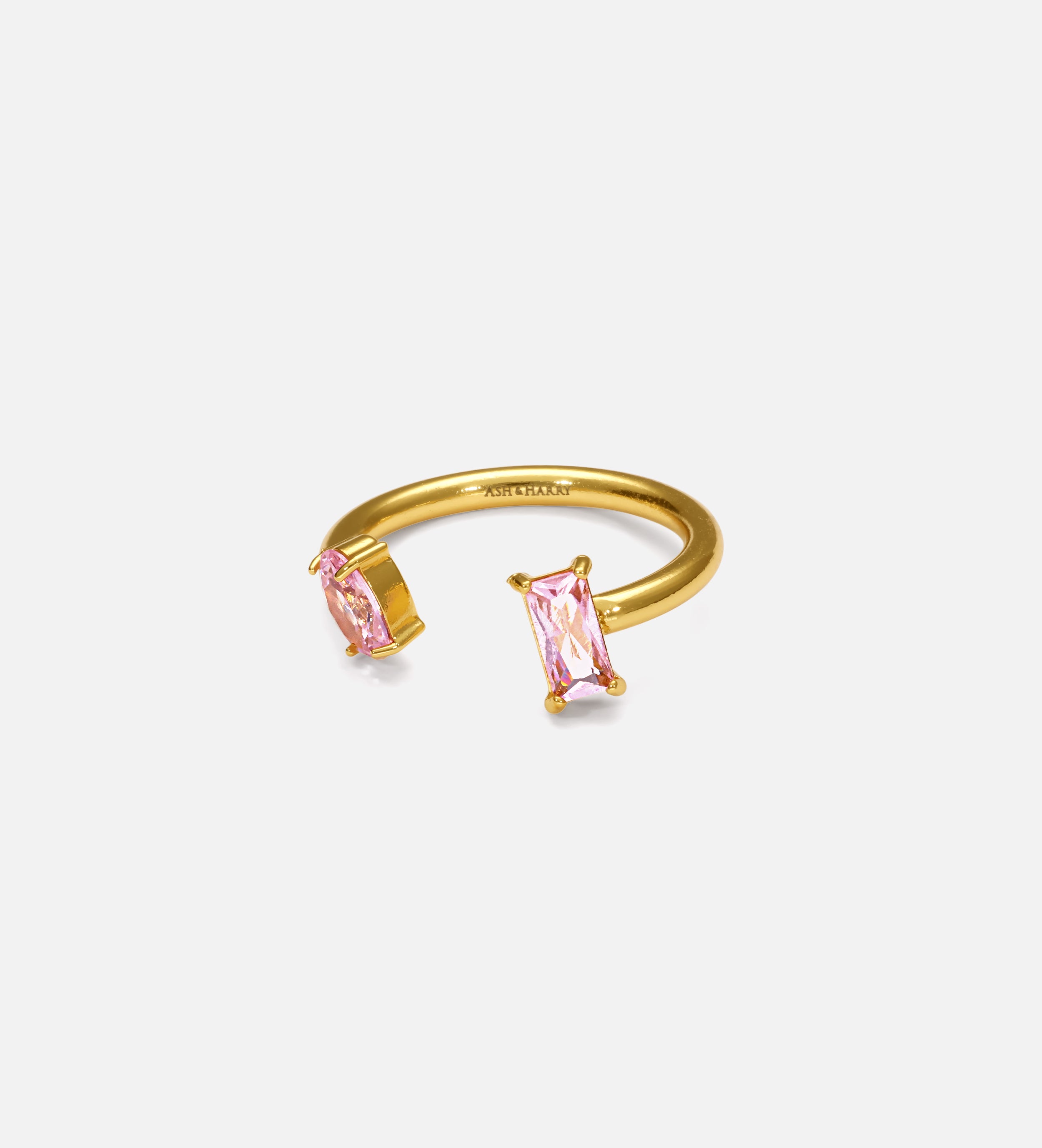Dual Pink Gemstone Ring