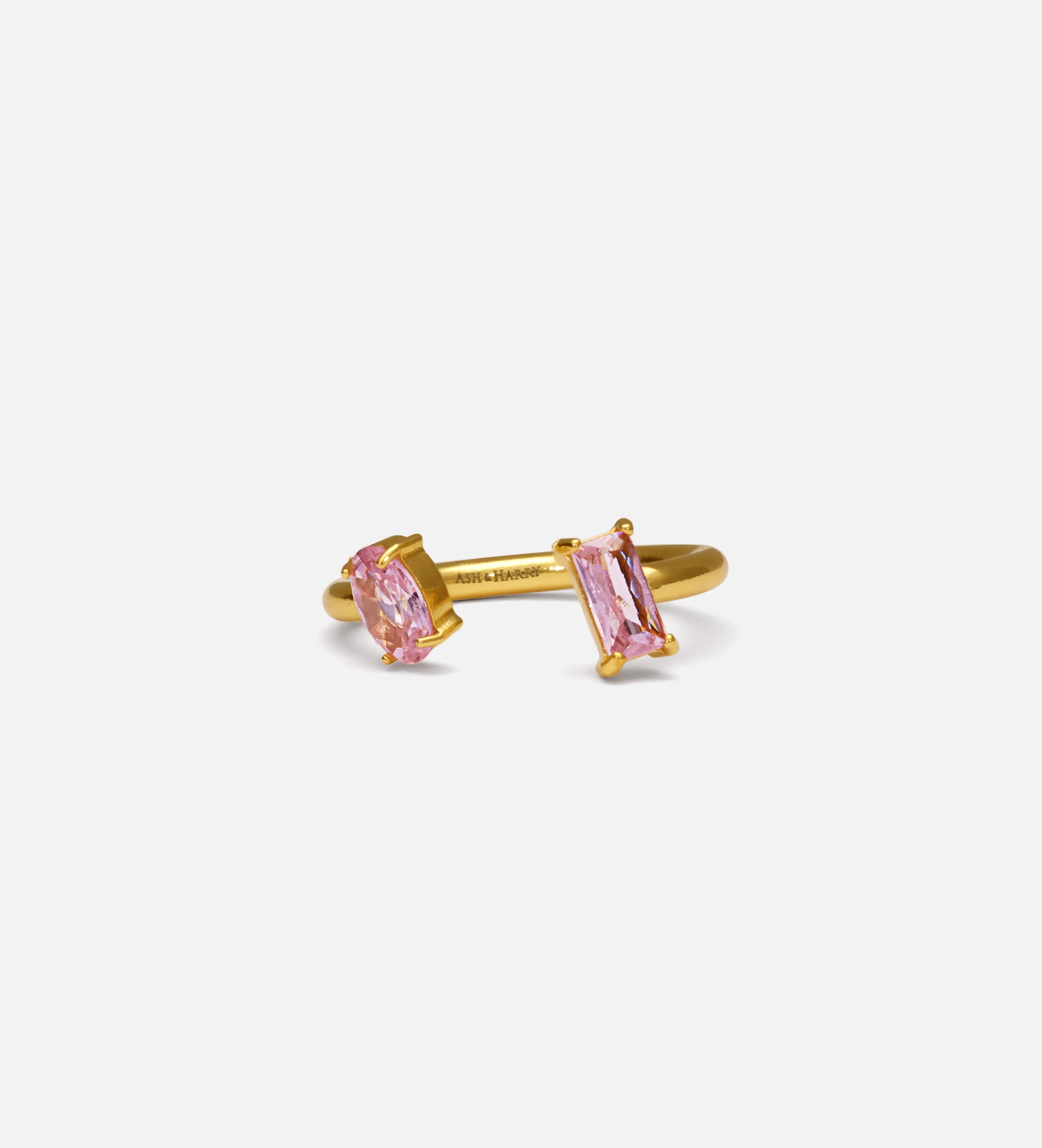 Dual Pink Gemstone Ring