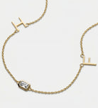 Eden Initial Necklace With .3CT Emerald Cut Lab Diamond in 18K Gold Plating on 925 Silver - Ash & Harry