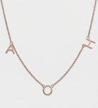 Eden Initial Necklace in 18K Rose Gold Plating on 925 Silver - Ash & Harry