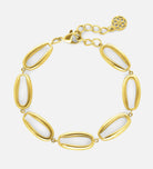Ellipse Link Bracelet in Gold - Ash & Harry