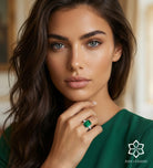 Emerald Baguette Ring In 925 Silver High Quality Simulated Diamonds - Ash & Harry