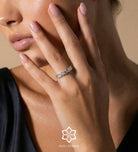 Five Star Row Ring in 925 Silver with High Quality Simulated Diamonds - Ash & Harry