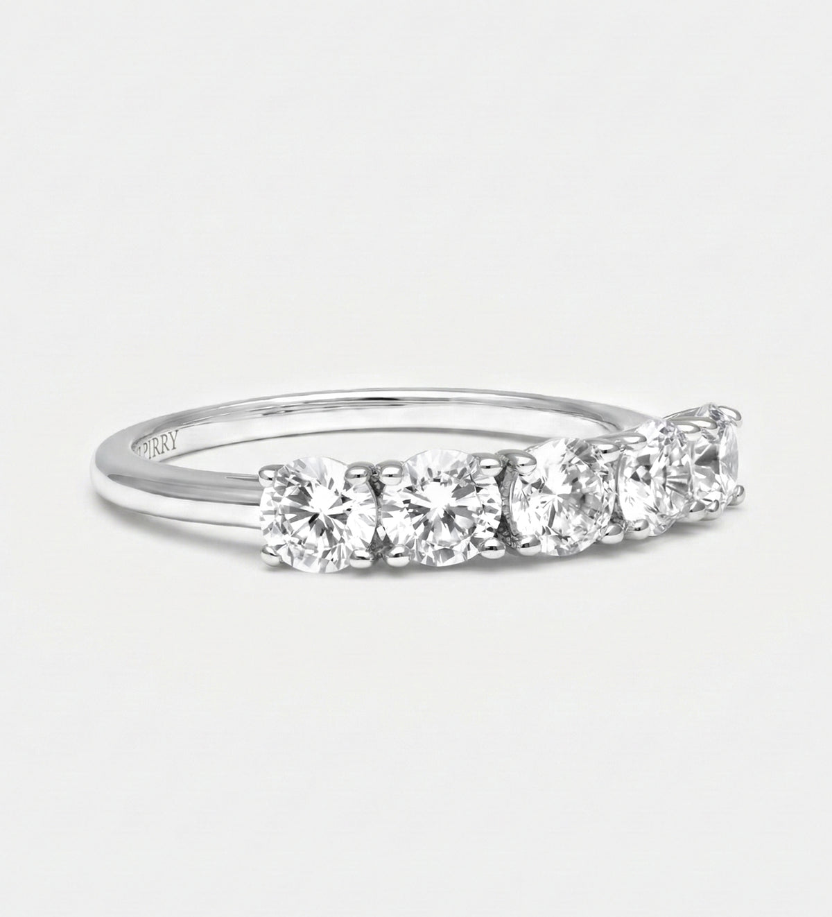 Five Star Row Ring in 925 Silver with High Quality Simulated Diamonds - Ash & Harry