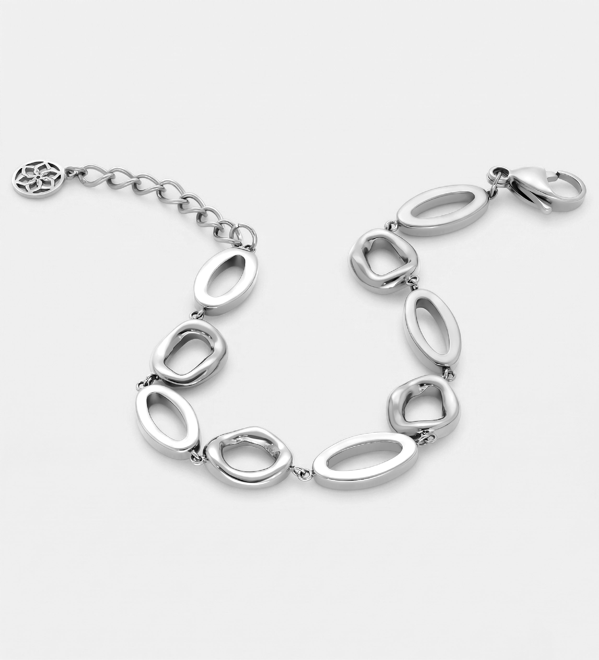 Fluid Pebble Bracelet in Silver - Ash & Harry