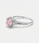 Frosted Sakura Ring in 925 Silver with High - Quality White and Pink Simulated Diamonds - Ash & Harry