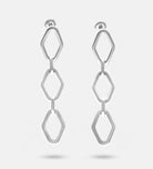 Geo Drop Earrings in Silver - Ash & Harry