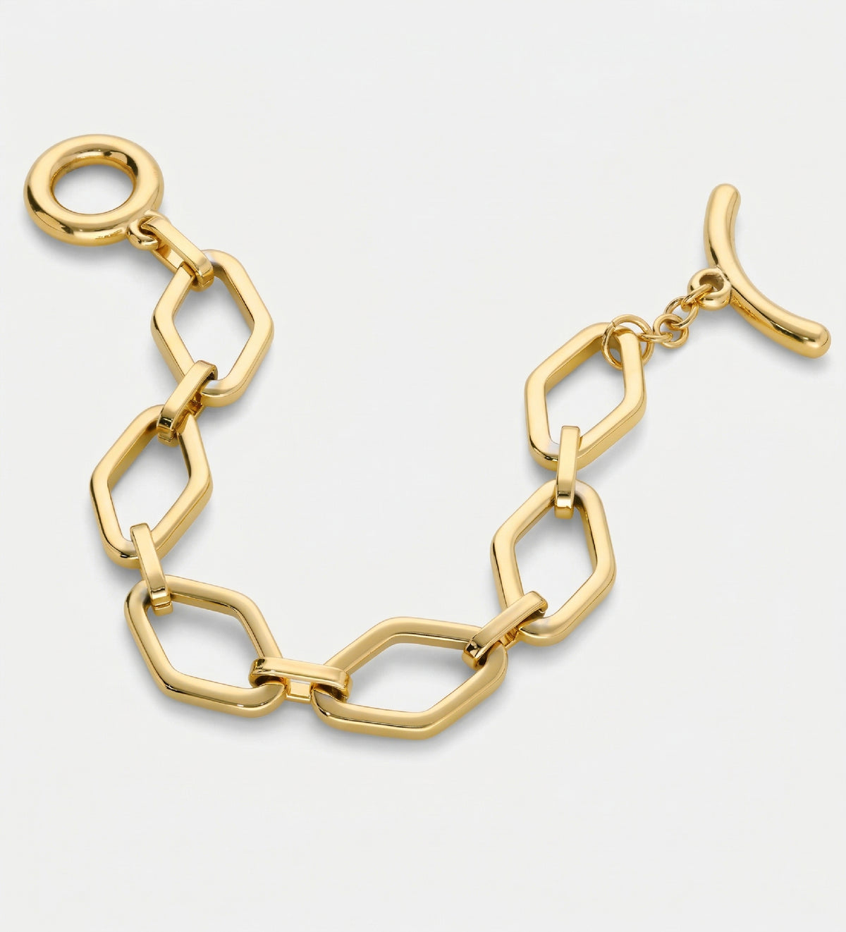 Geo Toggle Bracelet in Gold - Ash & Harry