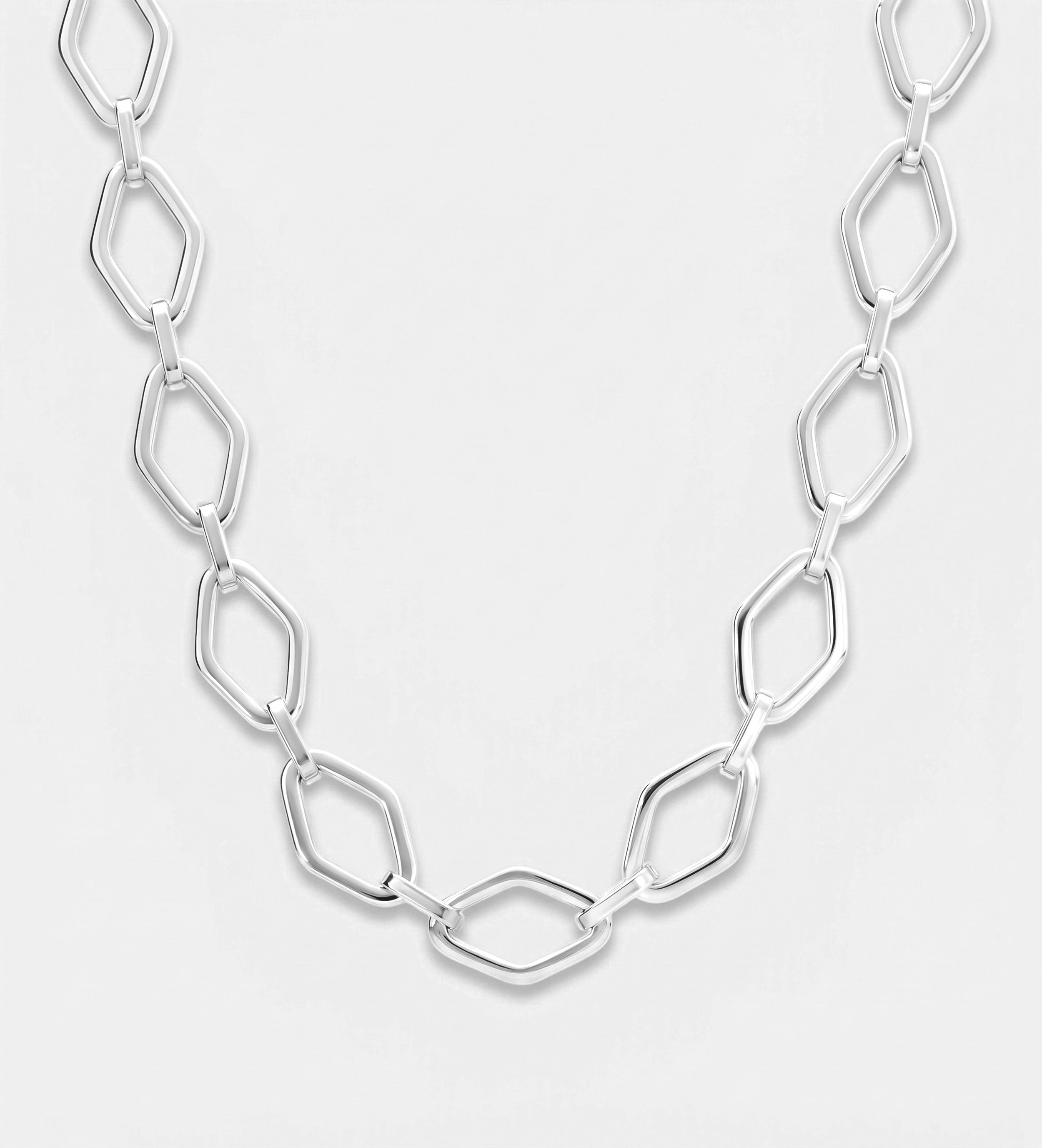Geo Toggle Necklace in Silver - Ash & Harry