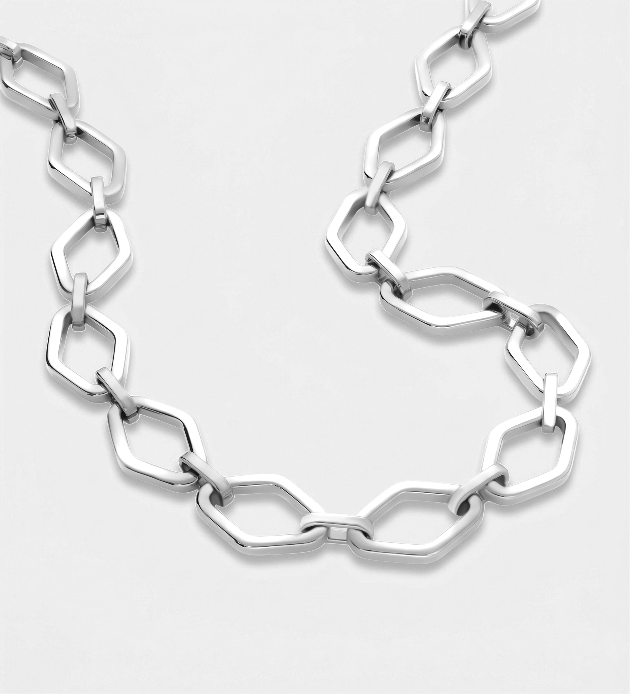 Geo Toggle Necklace in Silver - Ash & Harry