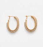 Gilded Mesh Hoops With High Quality Simulated Emerald and Diamonds - Ash & Harry