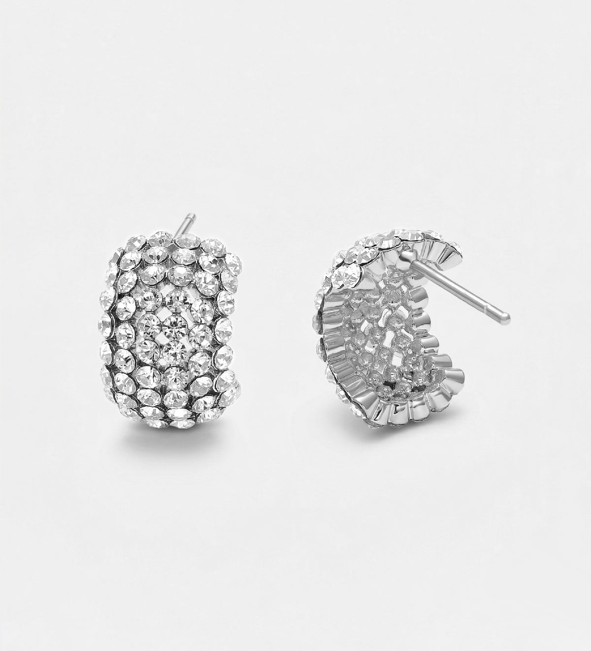 Glitter Dome Studs With High Quality Simulated Diamonds - Ash & Harry