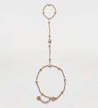 Heart Drop Hand Chain in Gold With High Quality Simulated Diamonds - Ash & Harry