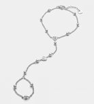 Heart drop Hand Chain in Silver With High Quality Simulated Diamonds - Ash & Harry