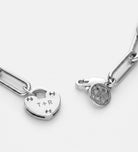 Heart Lock Bracelet in Rhodium Plating on 925 Silver - Ash & Harry