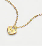 Heart Lock Necklace With Lab Diamond in 18K Gold Plating on 925 Silver - Ash & Harry