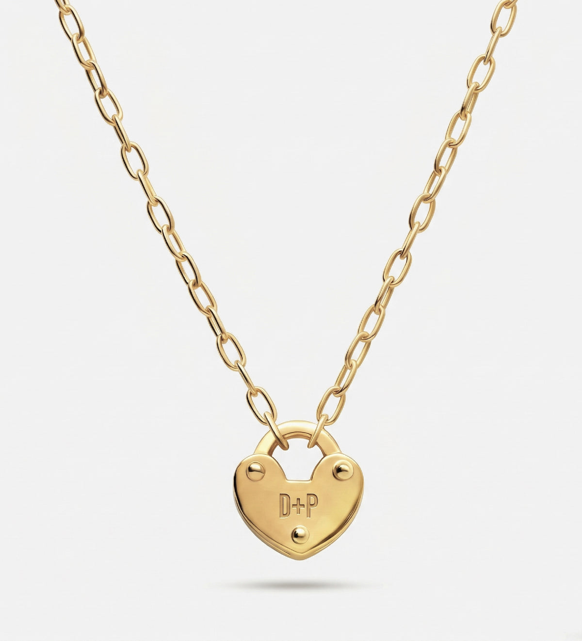 Heart Lock Necklace in 18K Gold Plating on 925 Silver - Ash & Harry