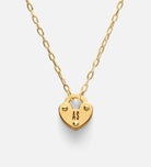 Heart Lock Necklace in 18K Gold Plating on 925 Silver - Ash & Harry