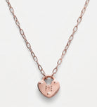 Heart Lock Necklace in 18K Rose Gold Plating on 925 Silver - Ash & Harry