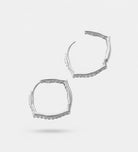 Hexa Hoop Earrings With High Quality Simulated Diamonds - Ash & Harry