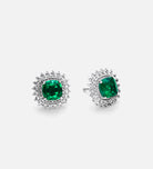 Imperial Emerald Crown Full Set in 925 Silver High Quality Simulated Diamonds and Crafted Emerald Stones - 3 Items - Ash & Harry