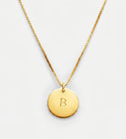 Initial Disc Necklace in 18K Gold Plating on 925 Silver - Ash & Harry