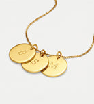 Initial Disc Necklace in 18K Gold Plating on 925 Silver - Ash & Harry