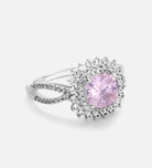 La Rosélle Crown Ring in 925 Silver with High Quality Simulated White and Pink Diamonds - Ash & Harry
