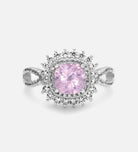 La Rosélle Crown Ring in 925 Silver with High Quality Simulated White and Pink Diamonds - Ash & Harry
