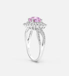 La Rosélle Crown Ring in 925 Silver with High Quality Simulated White and Pink Diamonds - Ash & Harry